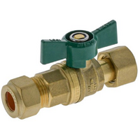 15mm Isolation Non Return BV With Check Valve Swivel CU Comp 