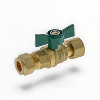 Isolation Non Return BV With Check Valve Swivel CU Comp 15mm