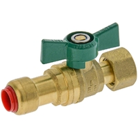 Isolation Non Return Ball Valve With Check Valve Swivel Copper Push Fit 15MM