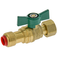 15mm Isolation Non Return BV With Check Valve Swivel CU Push 