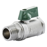 Watermarked Mini Ball Valve Chrome Plated With Handle MI X F
