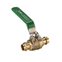 40mm Copper Press Water Ball Valve Lever Handle Watermark