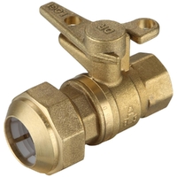 Watermarked Ball Valve Brass 20FI X 25PE Lockable Lead Free