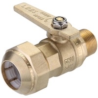Watermarked Ball Valve Brass 20MI X 25PE