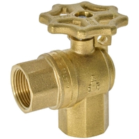 Watermarked Ball Valve Right Angle Meter Stop FI X FI 20mm Wheel Handle Lead Free