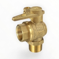 WMK Ball Valve Right Angle Meter Stop 20MI X 20FI LF