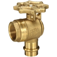 Watermarked Ball Valve Right Angle Meter Stop Press Fit DN20 X 20FI