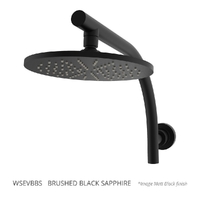 Evolve Round Wall Mounted Shower Brushed Black Sapphire