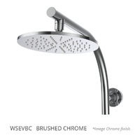 Evolve Round Wall Mounted Shower Brushed Chrome