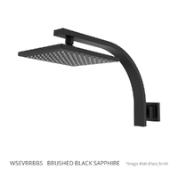Evolve Square Wall Mounted Shower Brushed Black Sapphire