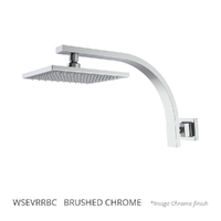 Evolve Square Wall Mounted Shower Brushed Chrome