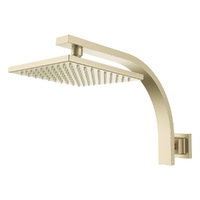Evolve Square Wall Mounted Shower Brushed Gold