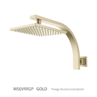 Evolve Square Wall Mounted Shower Gold