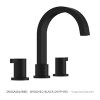 Zenith Basin Set - Swivel Spout - 6 Star - 1/4 Turn Ceramic Brushed Black Sapphire (Lf)