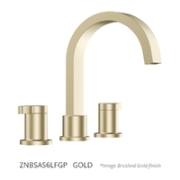 Zenith Basin Set - Swivel Spout - 6 Star - 1/4 Turn Ceramic Gold (Lf)
