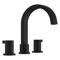 Zenith Basin Set - Swivel Spout - 4 Star - 1/4 Turn Ceramic Matt Black (Lf)