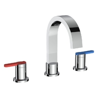 Zenith Care Basin Set With Reb And Blue Levers - 4 Star Swivel - Chrome (Lf)