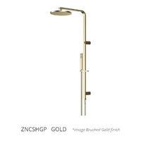 Zenith Combination Shower - Square Profile Hand Shower - Gold