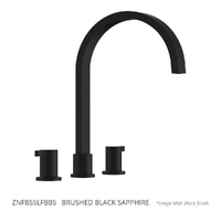Zenith Hob Sink Set - 4 Star - 1/4 Turn Ceramic Brushed Black Sapphire (Lf)