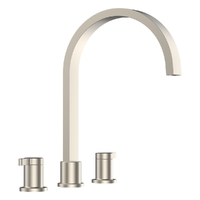 Zenith Hob Sink Set - 4 Star - 1/4 Turn Ceramic Brushed Nickel (Lf)