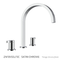 Zenith Vanitee Sink Set - 4 Star - 1/4 Turn Ceramic Satin Chrome (Lf)