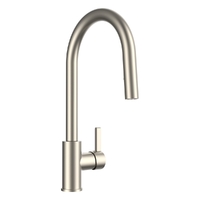 Zenith Vertical Pull Out Gooseneck Sink Mixer- 5 Star - Brushed Nickel (Lf)