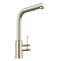 Zenith Vertical Pull Out Right Angle Sink Mixer- 5 Star - Brushed Nickel (Lf)