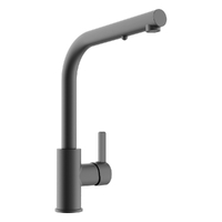 Zenith Vertical Pull Out Right Angle Sink Mixer- 5 Star - Gunmetal (Lf)