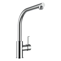 Zenith Vertical Sink Mixer Round Profile Swivel Right Angle Spout- 4 Star - Chrome (Lf)