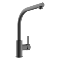 Zenith Vertical Sink Mixer Round Profile Swivel Right Angle Spout- 4 Star - Gunmetal (Lf)