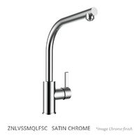 Zenith Vertical Sink Mixer Round Profile Swivel Right Angle Spout- 4 Star - Satin Chrome (Lf)