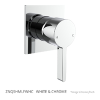Zenith Wall Mixer - Square Plate  White &amp; Chrome (Lf)