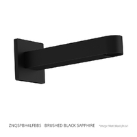 Zenith Wall Outlet 150Mm - Basin/Sink 4 Star - Square Plate Brushed Black Sapphire (Lf)