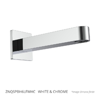 Zenith Wall Outlet 150Mm - Basin Sink 6 Star - Square Plate   White &amp; Chrome (Lf)