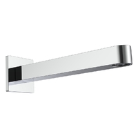 Zenith Wall Outlet 200Mm - Basin/Sink - Square Plate Chrome (Lf)