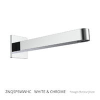 Zenith Wall Outlet 200Mm - Bath - Square Plate  White &amp; Chrome