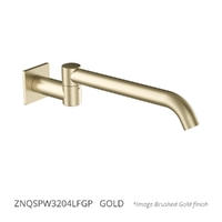Zenith Swivel Wall Outlet 320Mm - Basin/Sink - Square Plate 4 Star  Gold (Lf)