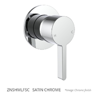Zenith Wall Mixer - Round Plate Satin Chrome (Lf)