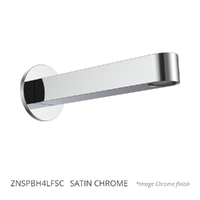 Zenith Wall Outlet 150Mm - Basin/Sink - Round Plate Satin Chrome (Lf)