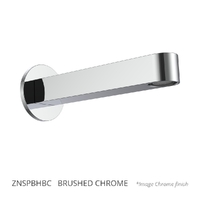 Zenith Wall Outlet 150Mm - Bath - Round Plate Brushed Chrome