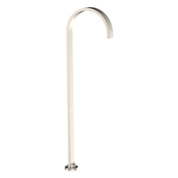 Zenith Fixed Floor Mount Spout - Gooseneck - Brushed Nickel