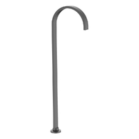 Zenith Fixed Floor Mount Spout - Gooseneck - Gunmetal