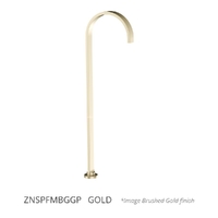 Zenith Fixed Floor Mount Spout - Gooseneck - Gold