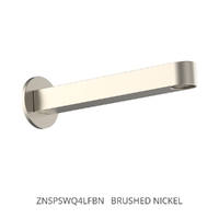 Zenith Square Profile 200Mm Outlet - Basin/Sink - Round Plate 4 Star Brushed Nickel (Lf)
