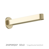 Zenith Square Profile 200Mm Outlet - Bath - Round Plate Gold