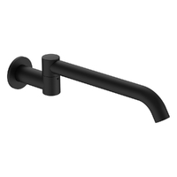 Zenith Swivel Wall Outlet 320Mm - Basin/Sink - Round Plate 6 Star Matt Black (Lf)