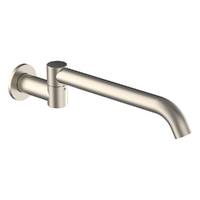Zenith Swivel Wall Outlet 320Mm - Bath - Round Plate Brushed Nickel