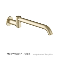 Zenith Swivel Wall Outlet 320Mm - Bath - Round Plate Gold