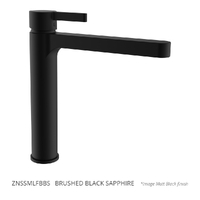 Zenith Swivel Sink Mixer - Pillar Style - 4 Star Brushed Black Sapphire (Lf)