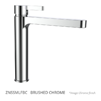 Zenith Swivel Sink Mixer - Pillar Style - 4 Star Brushed Chrome (Lf)